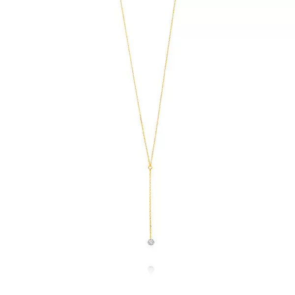 Leaf Jewelry Halskette Y-Pure Diamant, 18 K Gelbgold Begrenzte Freigabe