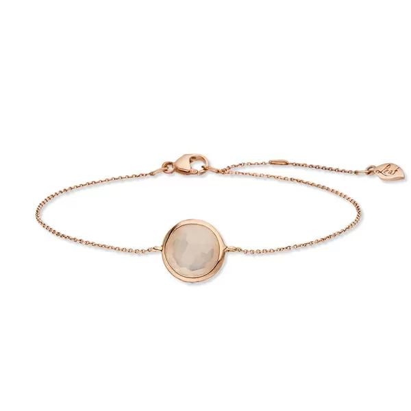 Leaf Jewelry Armkette Rosenquarz, 14 K Roségold Letzte 3 Tage