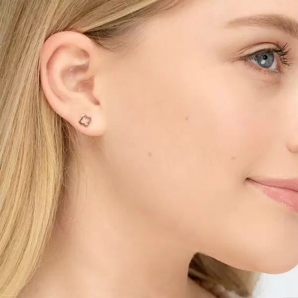 Leaf Jewelry Ohrstecker Clover, 14 K Rosegold Letzter Tag