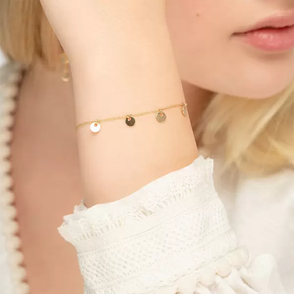 Leaf Jewelry Armkette Platelet, 14 K Gelbgold Bis zu 50% Rabatt