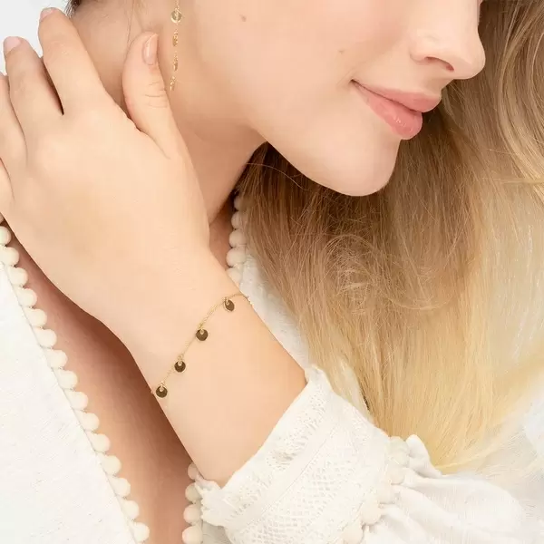Leaf Jewelry Armkette Platelet, 14 K Gelbgold Bis zu 50% Rabatt