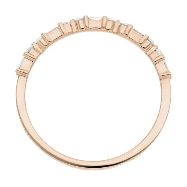 Leaf Jewelry Ring mit Baguette Diamanten, 14K Rosegold Bis zu 60% Rabatt