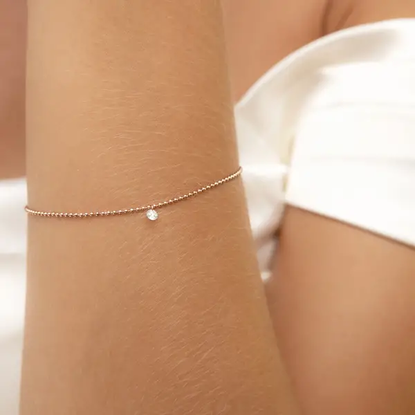 Leaf Jewelry Armkette Pure Ball Chain, Diamant, 14 K Gelbgold 50% Rabatt mit kostenlosem Versand