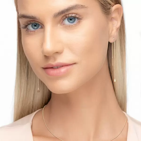 Leaf Jewelry Ohrringe "my first diamond", ball chain, 14 K Gelbgold Begrenzt auf 3 Tage