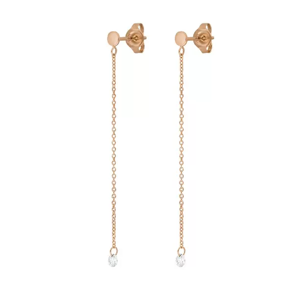 Leaf Jewelry Ohrringe Pure Kette, 18 K Rosegold Speichern exportieren