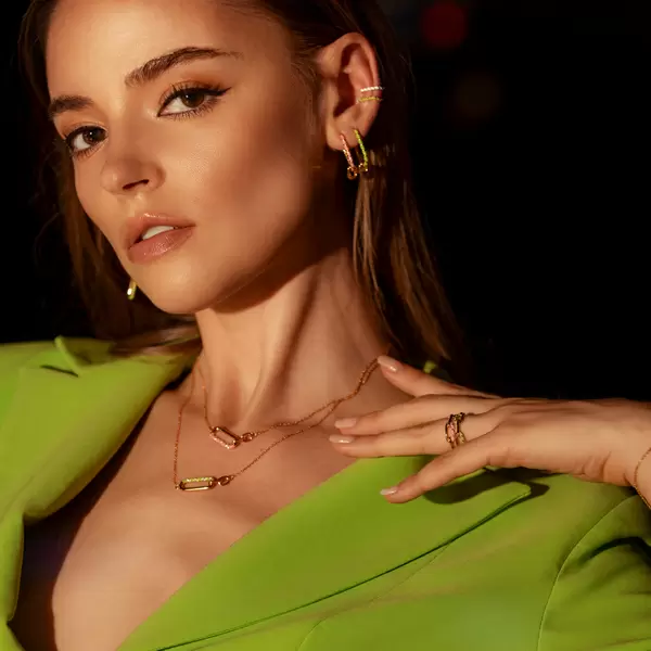 Leaf Jewelry Silber Creole, Gelbgold, Neon Twist Black Friday Preise