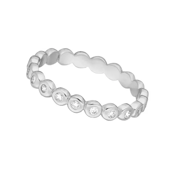 Leaf Jewelry Ring Balls mit Zirkonia, 925 Sterlingsilber Im Verkauf