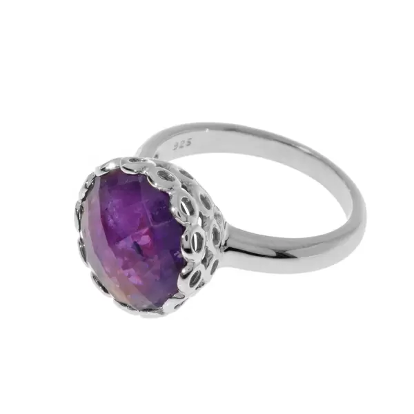 Leaf Jewelry Ring Orient, 925 Sterlingsilber, Amethyst, Gr.56 Rabatte dieses Monats