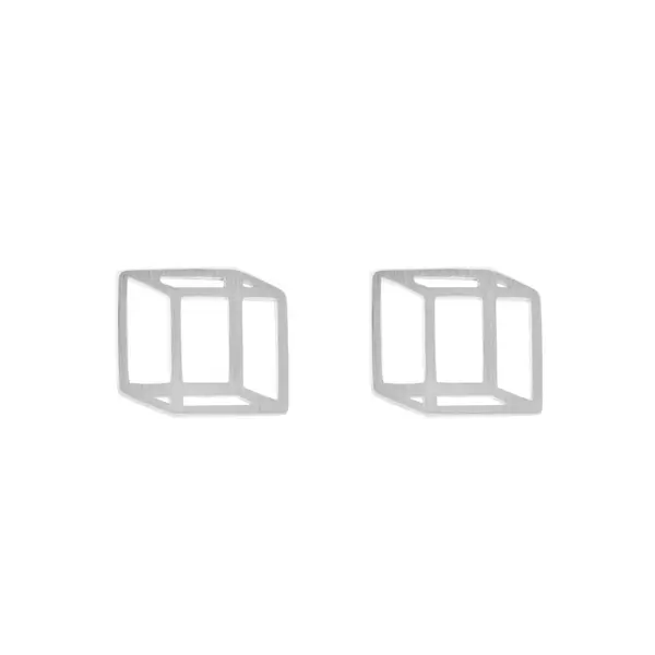 Leaf Jewelry Ohrstecker Cube matt, 925 Sterlingsilber Online