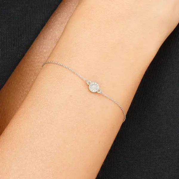 Leaf Jewelry Armkette Pavé II mit Diamanten, 18 K Weißgold Muttertagsangebot