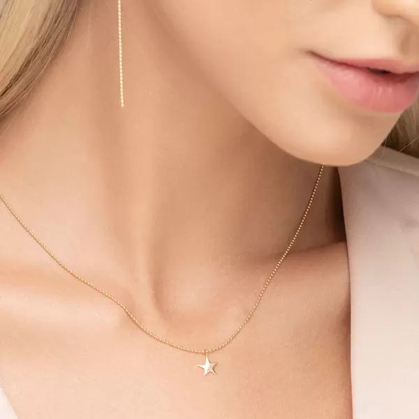 Leaf Jewelry Halskette STAR, 14 K Gelbgold Top Angebot