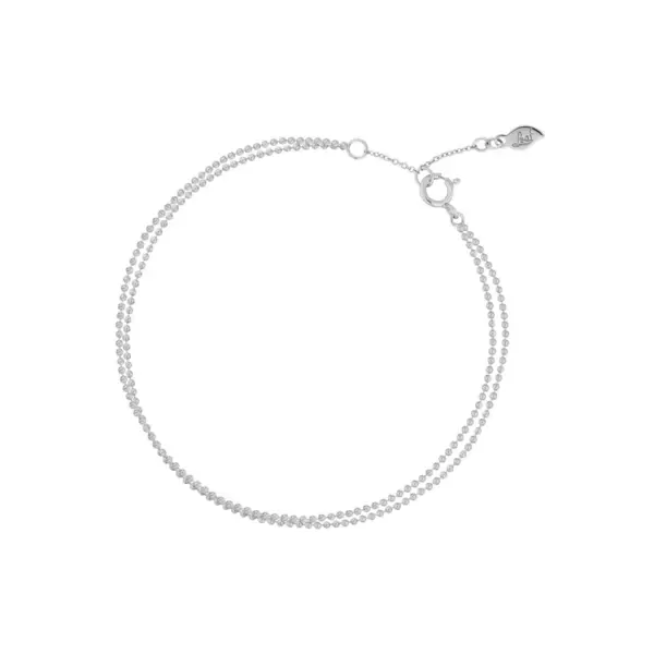 Leaf Jewelry Armkette Ball Chain Double, 14 K Weißgold Neuheiten