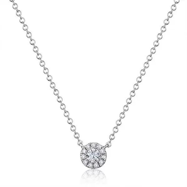 Leaf Jewelry Halskette Pavé II mit Diamanten, 18 K Weissgold VIP-Rabatte
