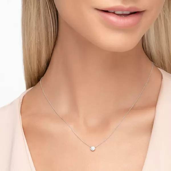 Leaf Jewelry Halskette Pavé II mit Diamanten, 18 K Weissgold VIP-Rabatte