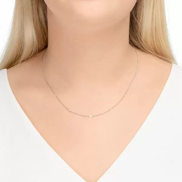 Leaf Jewelry Halskette Pure Quintruple Diamant, 18K Weißgold Super Sparpreis