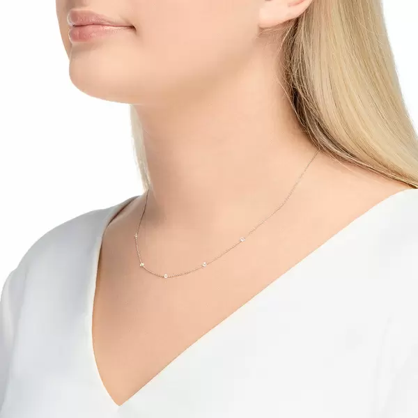 Leaf Jewelry Halskette Pure Quintruple Diamant, 18K Weißgold Super Sparpreis