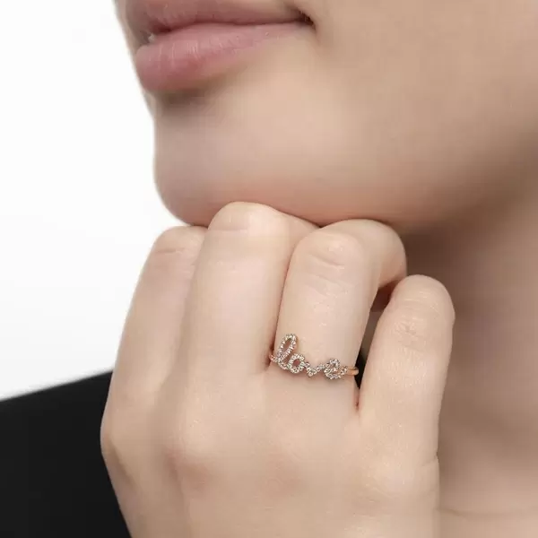 Leaf Jewelry Ring Love 18K Roségold mit Diamanten Wochenangebot