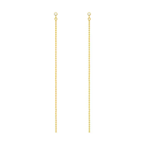 Leaf Jewelry Ohrstecker "my first diamond", ball chain, 14 K Gelbgold Letzte 3 Tage