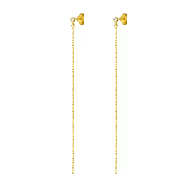 Leaf Jewelry Ohrstecker "my first diamond", ball chain, 14 K Gelbgold Letzte 3 Tage