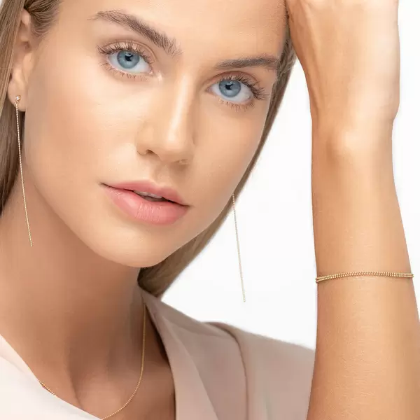 Leaf Jewelry Ohrstecker "my first diamond", ball chain, 14 K Gelbgold Letzte 3 Tage