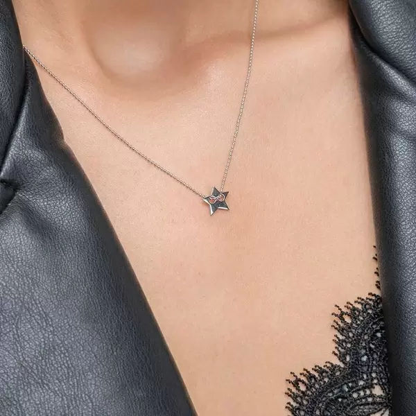 Leaf Jewelry Halskette Star, 14 K Weißgold Letzte 2 Tage