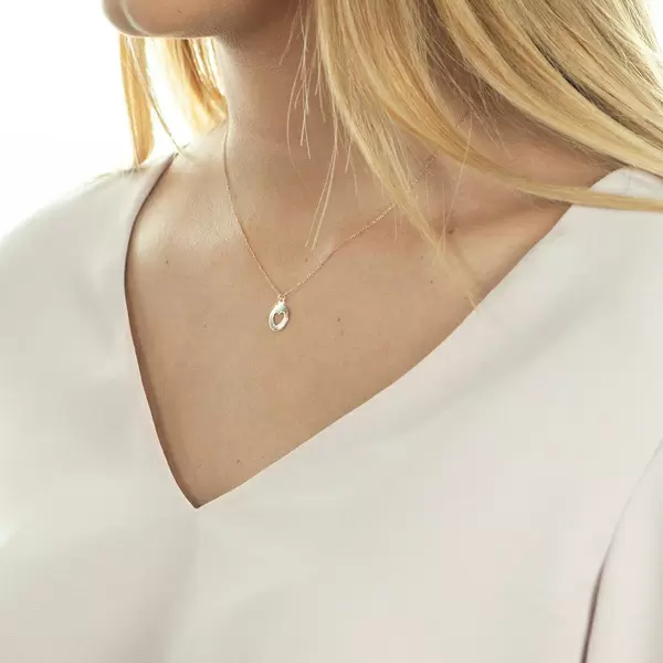 Leaf Jewelry Halskette Heart, 14 K Rosegold Kostenloser Versand international