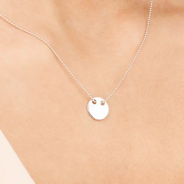 Leaf Jewelry Halskette Plate, 14 K Weißgold Begrenzt auf 3 Tage