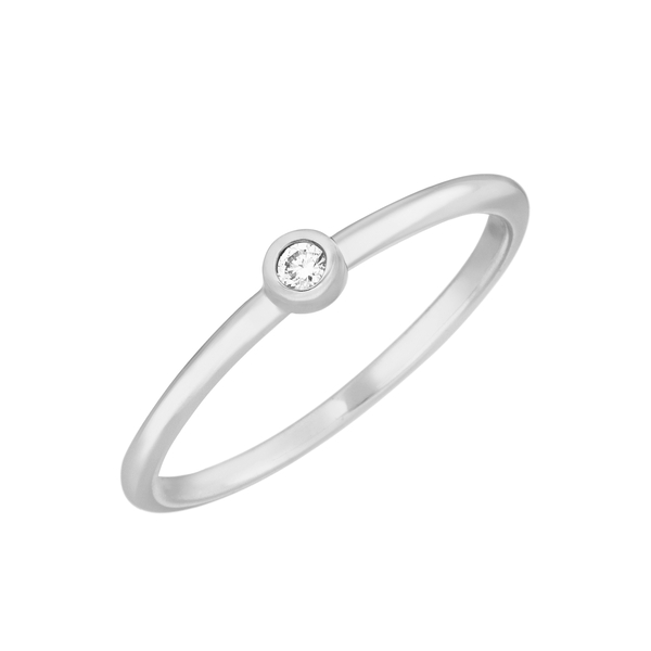 Leaf Jewelry Ring "my first diamond", 14 K Weißgold Hotsell