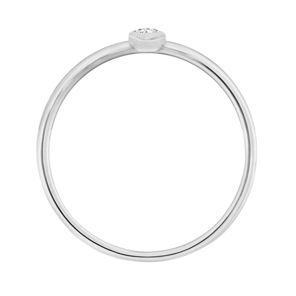 Leaf Jewelry Ring "my first diamond", 14 K Weißgold Hotsell