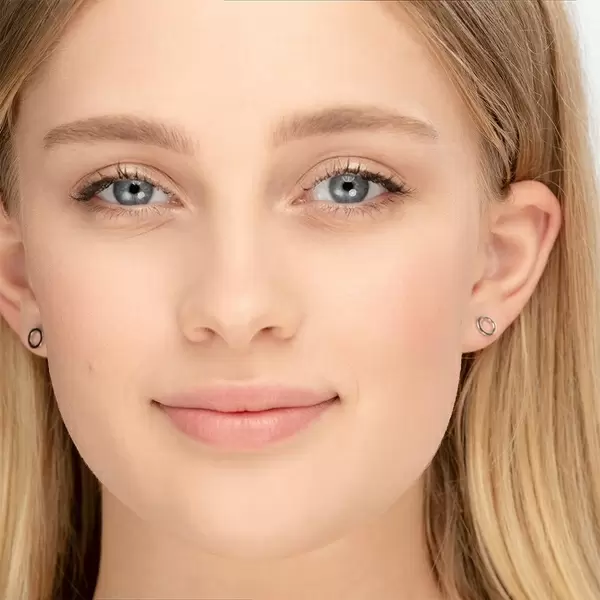 Leaf Jewelry Ohrstecker Circle, 14 K Weissgold Fabrik Onlineshop