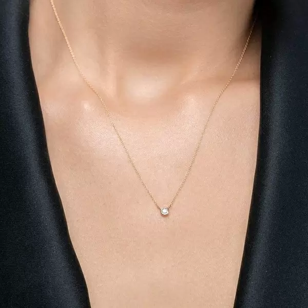 Leaf Jewelry Halskette "my first diamond", 14 K Gelbgold Sonderangebot