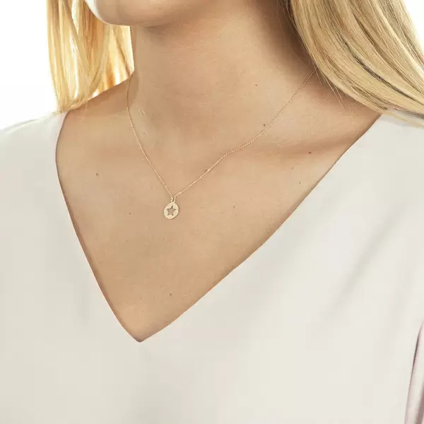 Leaf Jewelry Halskette Star, 14K Rosegold Räumungsverkauf