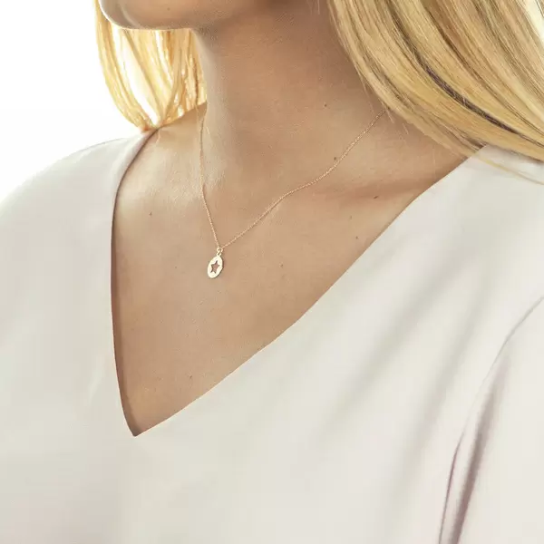 Leaf Jewelry Halskette Star, 14K Rosegold Räumungsverkauf