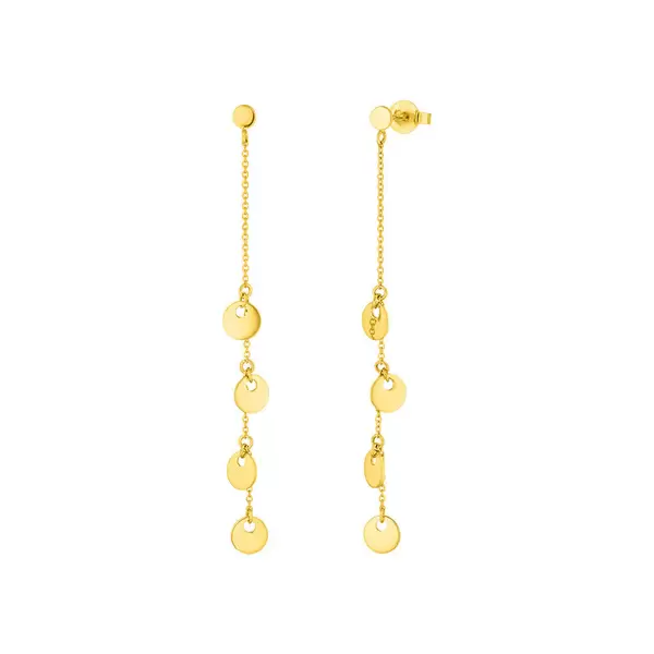 Leaf Jewelry Ohrringe Platelet Kette, 14 K Gelbgold Sonderangebote