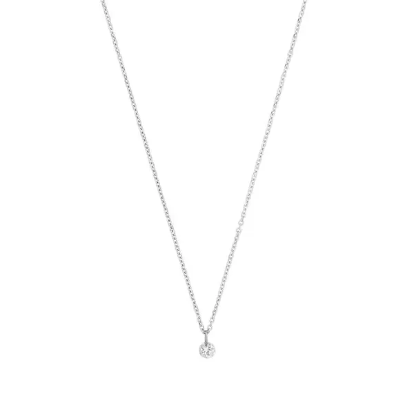 Leaf Jewelry Halskette Pure Diamant, 18 K Weißgold Kostenlose Rückgabe