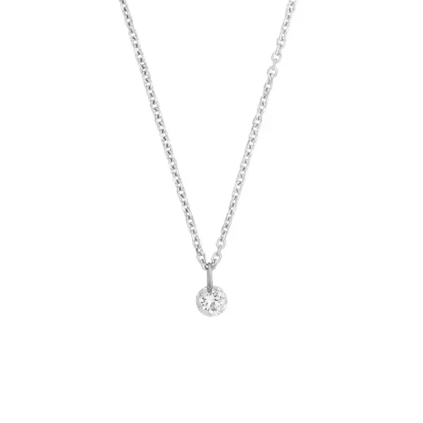 Leaf Jewelry Halskette Pure Diamant, 18 K Weißgold Kostenlose Rückgabe