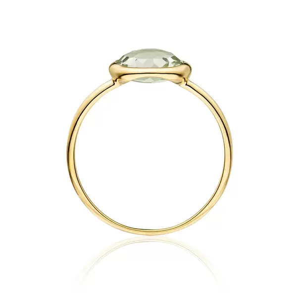 Leaf Jewelry Ring Grüner Amethyst, 14 K Gelbgold, JETZT KAUFEN