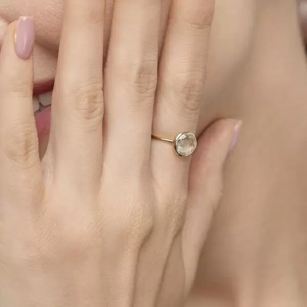 Leaf Jewelry Ring Grüner Amethyst, 14 K Gelbgold, JETZT KAUFEN
