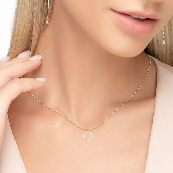 Leaf Jewelry Halskette GENTLE CLOVER, 14 K Gelbgold Nur für heute