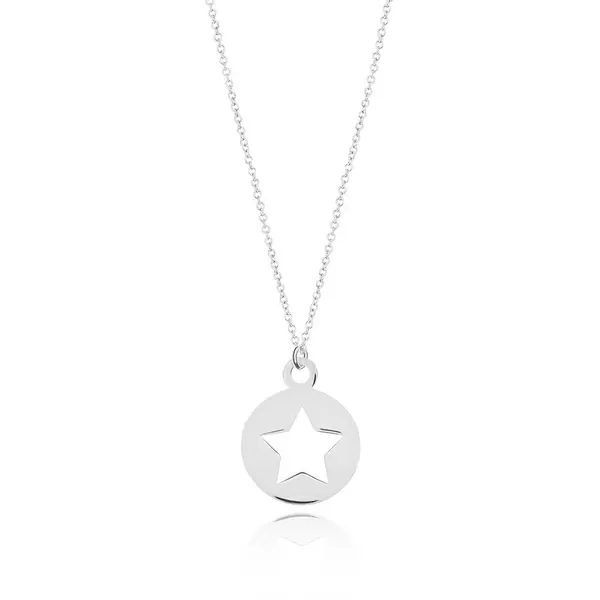 Leaf Jewelry Halskette Star, 14K Weissgold Begrenzt auf 3 Tage