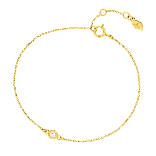 Leaf Jewelry Armkette "my first diamond", 14 K Gelbgold Black Friday Preise