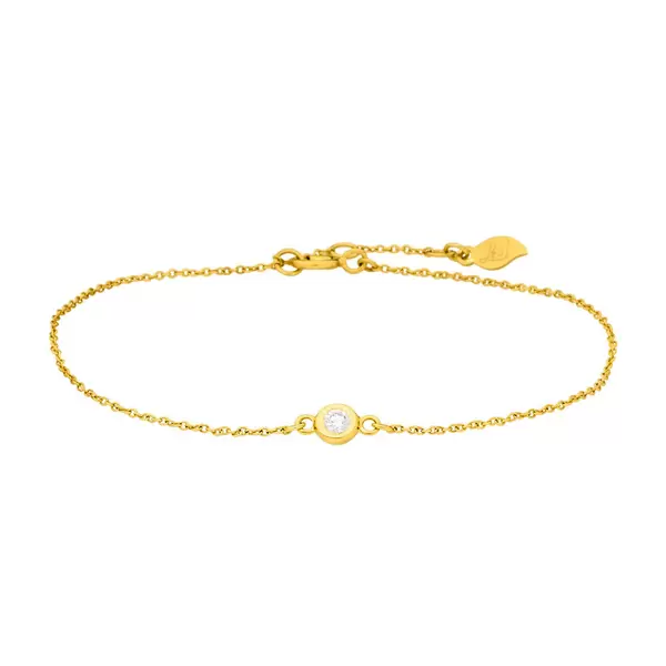 Leaf Jewelry Armkette "my first diamond", 14 K Gelbgold Black Friday Preise