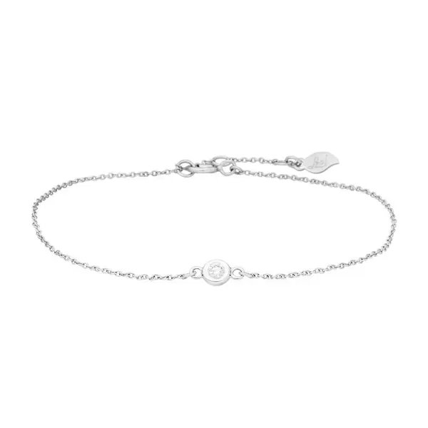 Leaf Jewelry Armkette "my first diamond", 14 K Weißgold Im Verkauf