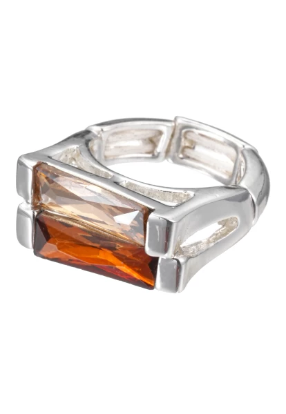Leslii Ring silber mit länglichen Kristallen Riesige Ersparnisse