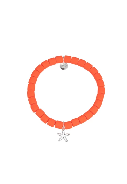 Leslii Armband Seestern in Neon Orange Verkauf