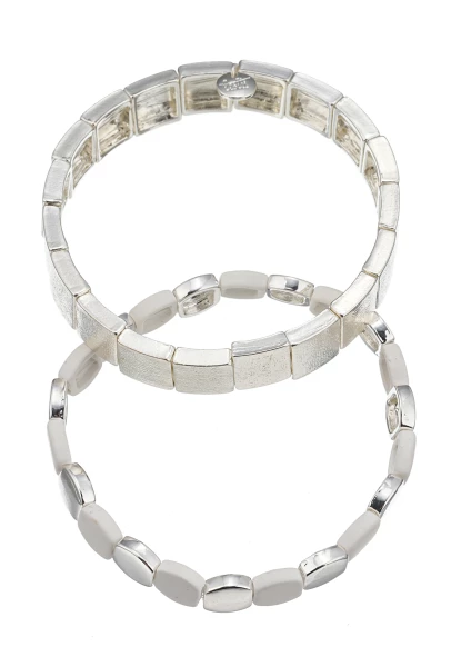 Leslii Armband Set Square | Silber Großer Ausverkauf