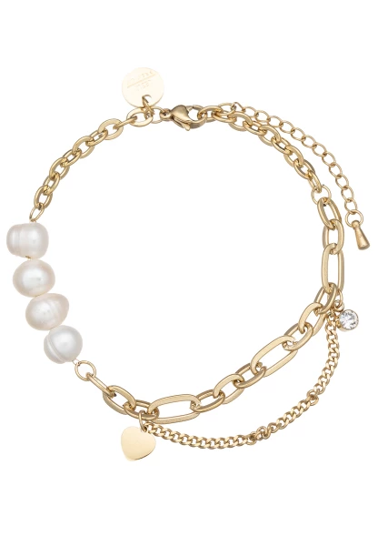 Leslii Perlen-Armband Herz in Gold Online Outlet