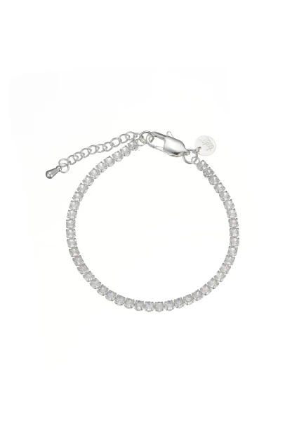 Leslii Armband Stainless Kristall versilbert in Silber/Weiß Zeitlich begrenztes Angebot