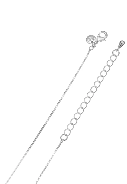 Leslii Lange Halskette Ringe Silber Weiß Fabrikladen