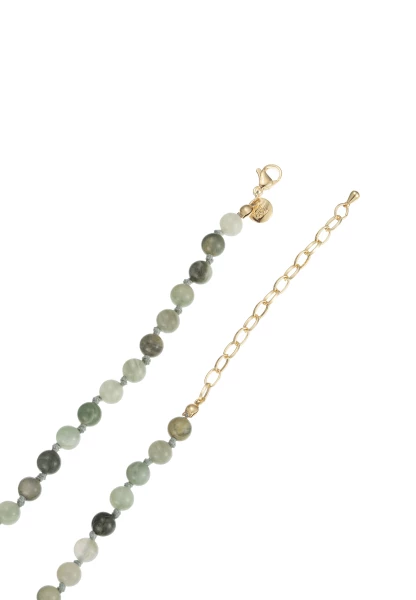 Leslii Kurze Kette Blatt Stein-Kugeln Grün Gold Angebote